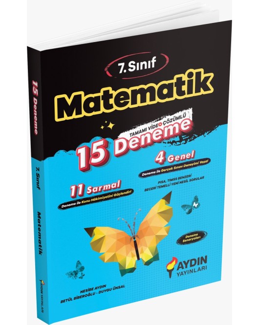 Aydın Yayınları Ortaokul 7. Sınıf Matematik 15 Deneme
